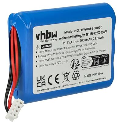vhbw Batería compatible con Marshall Stockwell altavoces cajas acústicas (2600 mAh, 11,1 V, Li-Ion) vhbw Batería compatible con Marshall Stockwell altavoces cajas acústicas (2600 mAh, 11,1 V, Li-Ion)