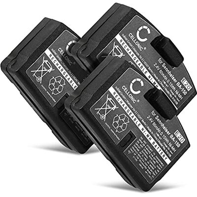 CELLONIC 3x Batería compatible con Sennheiser IS 300, RS 400, 150, BA 151 60mAh, 2.4V, NiMH para Sennheiser Audioport A 200, RS 2400, RI 150, 300, Set 500, 20, HDI 302, HDI 380 (IS 380), HDR 4 (RS 4) CELLONIC 3x Batería compatible con Sennheiser IS 300, RS 400, 150, BA 151 60mAh, 2.4V, NiMH para Sennheiser Audioport A 200, RS 2400, RI 150, 300, Set 500, 20, HDI 302, HDI 380 (IS 380), HDR 4 (RS 4)