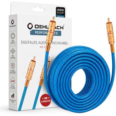OEHLBACH 10705 Cable cinch para conector RCA, azul OEHLBACH 10705 Cable cinch para conector RCA, azul
