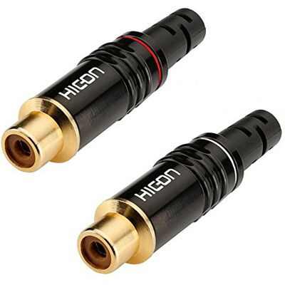 Hicon RCA hembra 2 unidades Hi de cf06 NTL + Red Rca Phono Jack by Verano Cable Hi de cf06 de NTL/Red, Weiß + Rot Hicon RCA hembra 2 unidades Hi de cf06 NTL + Red Rca Phono Jack by Verano Cable Hi de cf06 de NTL/Red, Weiß + Rot
