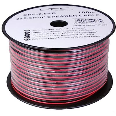 Ibiza Cable para altavoces, color negro Ibiza Cable para altavoces, color negro