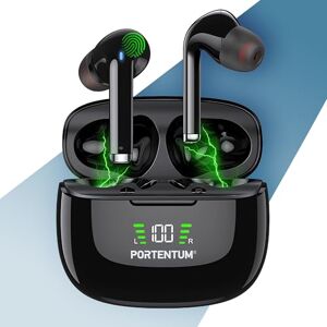 PORTENTUM Auriculares inalambricos Bluetooth 6.0 – Cancelación de Ruido Hybrid ANC + ENC – 60h – Cascos Control táctil Impermeables IPX6 – Pantalla LED – Graves HiFi 10 mm – Ajuste cómodo – USB-C PORTENTUM Auriculares inalambricos Bluetooth 6.0 – Cancelación de Ruido Hybrid ANC + ENC – 60h – Cascos Control táctil Impermeables IPX6 – Pantalla LED – Graves HiFi 10 mm – Ajuste cómodo – USB-C
