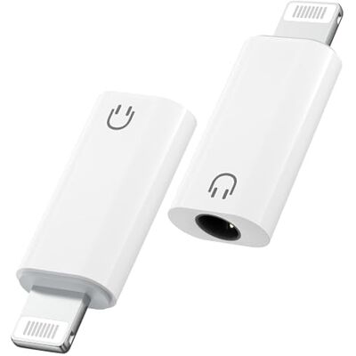MoKo Adaptador de Lightning a Audio de 3,5 mm (Solo Reproducción) Adaptador Direct-Plug Sin Cable, Sonido Hi-Fi Sin Pérdida, Plug & Play, Para iPhone 14/13/12/11/iPad MoKo Adaptador de Lightning a Audio de 3,5 mm (Solo Reproducción) Adaptador Direct-Plug Sin Cable, Sonido Hi-Fi Sin Pérdida, Plug & Play, Para iPhone 14/13/12/11/iPad