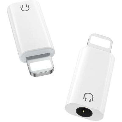 MoKo Adaptador Lightning a Auriculares Audio 3,5 mm (Solo Escucha) Adaptador Direct-Plug Sin Cable, Sonido Hi-Fi Sin Pérdida, Plug & Play, Para iPhone 14/13/12/11/iPad MoKo Adaptador Lightning a Auriculares Audio 3,5 mm (Solo Escucha) Adaptador Direct-Plug Sin Cable, Sonido Hi-Fi Sin Pérdida, Plug & Play, Para iPhone 14/13/12/11/iPad