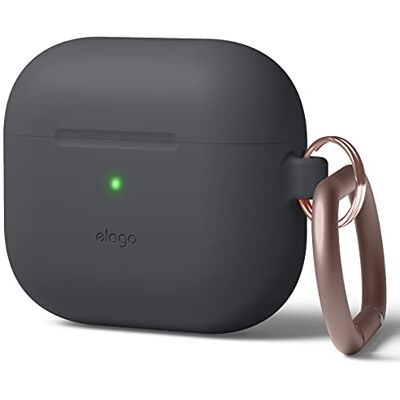 elago Funda de Silicona Premium Compatible con AirPods 3 Carga Inalámbrica, Antigolpes (Gris Oscuro) elago Funda de Silicona Premium Compatible con AirPods 3 Carga Inalámbrica, Antigolpes (Gris Oscuro)