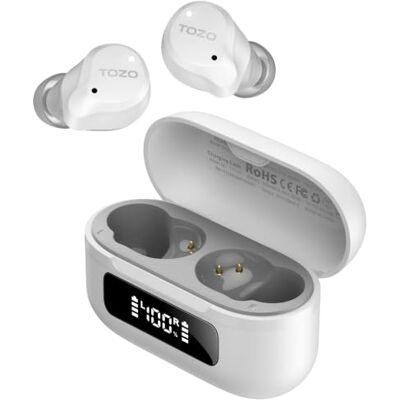 TOZO NC9 Auriculares Inalambricos Bluetooth 5.3,45dB ANC Híbrido Adaptativo 60H batería pantalla, OrigX 2.0 Inmersivo, 32 EQs, 6 Mics ENC, Modo Transparente, IPX8, ajuste cómodo para oficina y deporte TOZO NC9 Auriculares Inalambricos Bluetooth 5.3,45dB ANC Híbrido Adaptativo 60H batería pantalla, OrigX 2.0 Inmersivo, 32 EQs, 6 Mics ENC, Modo Transparente, IPX8, ajuste cómodo para oficina y deporte