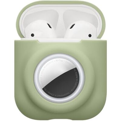 kwmobile Carcasa Compatible con Apple Airpods 1 & 2 y Airtag Funda de Silicona Antipérdida y Antigolpes con Mosquetón Verde Matcha kwmobile Carcasa Compatible con Apple Airpods 1 & 2 y Airtag Funda de Silicona Antipérdida y Antigolpes con Mosquetón Verde Matcha