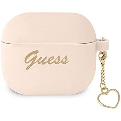 GUESS GUA3LSCHSP Funda para AirPods 3 (Silicona), Color Rosa GUESS GUA3LSCHSP Funda para AirPods 3 (Silicona), Color Rosa