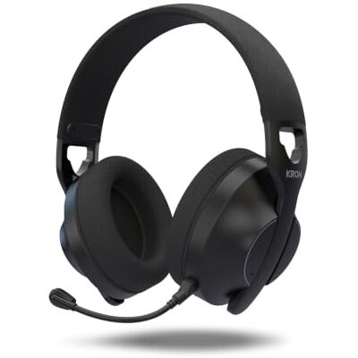 KROM Phase – Auriculares Gaming Inalámbricos con Triple Modo de conexión (Bluetooth 5.3, 2.4 GHz y Jack 3.5 mm), Altavoces 40 mm, 40h Autonomía, Negro KROM Phase – Auriculares Gaming Inalámbricos con Triple Modo de conexión (Bluetooth 5.3, 2.4 GHz y Jack 3.5 mm), Altavoces 40 mm, 40h Autonomía, Negro