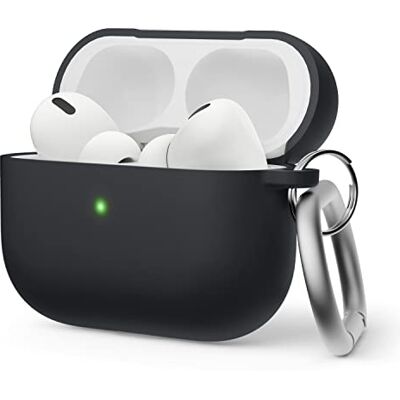 elago Funda Líquida Híbrida para Apple AirPods Pro de 2.ª Generación Protección de Triple Capa, Carcasa con Llavero, Antipolvo, Uso Rudo (Negro) elago Funda Líquida Híbrida para Apple AirPods Pro de 2.ª Generación Protección de Triple Capa, Carcasa con Llavero, Antipolvo, Uso Rudo (Negro)