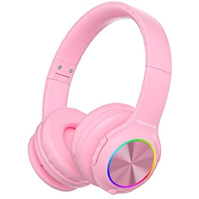 PowerLocus Auriculares Inalámbricos Diadema para Niños, Cascos Bluetooth con Micrófono Incorporado, Auriculares Plegables,luz LED,Soporte Micro SD/TF,94DB Volumen Limitado Seguro para Celulares/PC/TV PowerLocus Auriculares Inalámbricos Diadema para Niños, Cascos Bluetooth con Micrófono Incorporado, Auriculares Plegables,luz LED,Soporte Micro SD/TF,94DB Volumen Limitado Seguro para Celulares/PC/TV