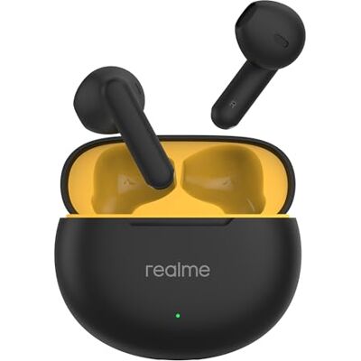 realme Buds T01 Auriculares intrauditivos verdaderamente inalámbricos con AI ENC para Llamadas, Controlador dinámico de 13 mm, batería de hasta 28 Horas, latencia de 88 mm, Bluetooth V5.4 y Google realme Buds T01 Auriculares intrauditivos verdaderamente inalámbricos con AI ENC para Llamadas, Controlador dinámico de 13 mm, batería de hasta 28 Horas, latencia de 88 mm, Bluetooth V5.4 y Google