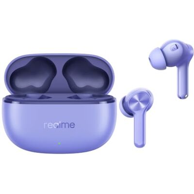 realme Auriculares Buds T200 Lite, Auriculares In-Ear Inalámbricos Verdaderos, Controlador Dinámico de 12,4mm, Duración de la Batería hasta 48 Horas, Latencia de 45mm, IPX4, ENC, Bluetooth,Morado realme Auriculares Buds T200 Lite, Auriculares In-Ear Inalámbricos Verdaderos, Controlador Dinámico de 12,4mm, Duración de la Batería hasta 48 Horas, Latencia de 45mm, IPX4, ENC, Bluetooth,Morado