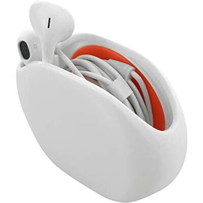 GEEKRIA in-Ear Headset Smart Storage Box/Headphone Cable Storage Organizer/Earbuds Holder Case/Earphone Bobbin Winder Wrap/Cord Tangle-Free Portable Manager/Wire Keeper (White) GEEKRIA in-Ear Headset Smart Storage Box/Headphone Cable Storage Organizer/Earbuds Holder Case/Earphone Bobbin Winder Wrap/Cord Tangle-Free Portable Manager/Wire Keeper (White)