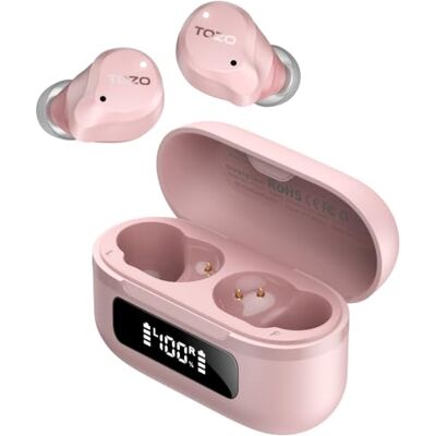 TOZO NC9 Auriculares Inalambricos Bluetooth 5.3,45dB ANC Híbrido Adaptativo 60H batería pantalla, OrigX 2.0 Inmersivo, 32 EQs, 6 Mics ENC, Modo Transparente, IPX8, ajuste cómodo para oficina y deporte TOZO NC9 Auriculares Inalambricos Bluetooth 5.3,45dB ANC Híbrido Adaptativo 60H batería pantalla, OrigX 2.0 Inmersivo, 32 EQs, 6 Mics ENC, Modo Transparente, IPX8, ajuste cómodo para oficina y deporte