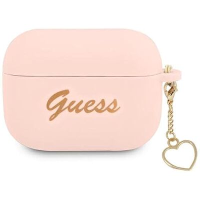 GUESS GUAPLSCHSP FEA3SILRE Carcasa para AirPods Pro, Color Rosa GUESS GUAPLSCHSP FEA3SILRE Carcasa para AirPods Pro, Color Rosa