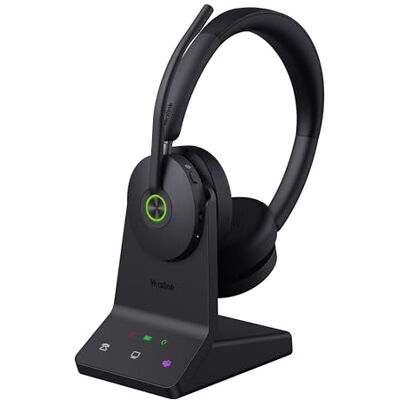 Yealink Auriculares inalámbricos WH68 Teams ANC DECT&Bluetooth, Alcance de 183 m con cancelación de Ruido 6X, 32 Horas de Tiempo de conversación, Auriculares estéreo con cancelación Activa de Ruido Yealink Auriculares inalámbricos WH68 Teams ANC DECT&Bluetooth, Alcance de 183 m con cancelación de Ruido 6X, 32 Horas de Tiempo de conversación, Auriculares estéreo con cancelación Activa de Ruido