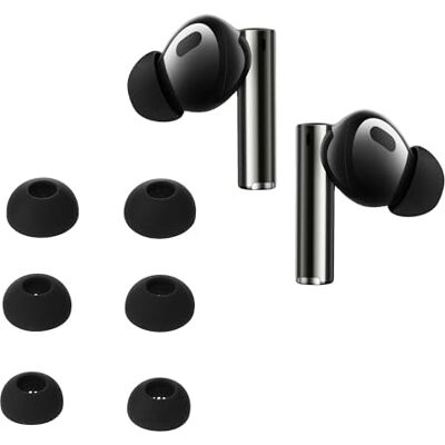kwmobile 6 Almohadillas Compatible con Xiaomi Realme Buds Air 5 Pro Eartips para Cascos 3 tamaños S M L Negro kwmobile 6 Almohadillas Compatible con Xiaomi Realme Buds Air 5 Pro Eartips para Cascos 3 tamaños S M L Negro