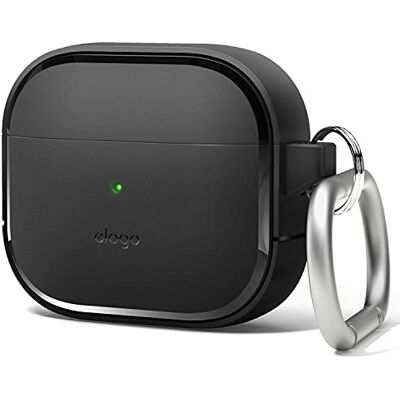 elago Funda EDC con Mosquetón Compatible con AirPods 3 Absorción de Golpes, TPU Duradero, Carga Inalámbrica, Protección Completa del Cuerpo (Negro) elago Funda EDC con Mosquetón Compatible con AirPods 3 Absorción de Golpes, TPU Duradero, Carga Inalámbrica, Protección Completa del Cuerpo (Negro)