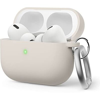 elago Funda Líquida Híbrida para Apple AirPods Pro de 2.ª Generación Protección de Triple Capa, Carcasa con Llavero, Antipolvo, Uso Rudo (Piedra) elago Funda Líquida Híbrida para Apple AirPods Pro de 2.ª Generación Protección de Triple Capa, Carcasa con Llavero, Antipolvo, Uso Rudo (Piedra)