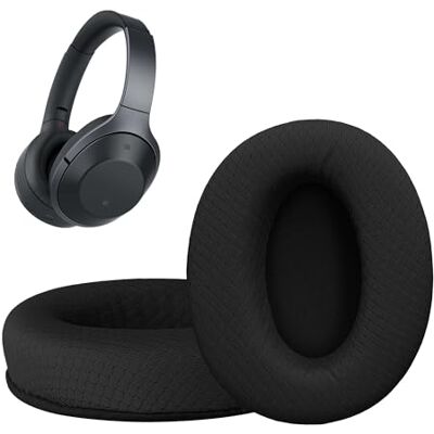 kwmobile 2X Almohadillas compatibles con Sony MDR-1000X / WH-1000XM2 Almohadilla de Malla para Recambio de Cascos Auriculares audífonos kwmobile 2X Almohadillas compatibles con Sony MDR-1000X / WH-1000XM2 Almohadilla de Malla para Recambio de Cascos Auriculares audífonos