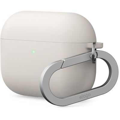 elago Funda Líquida Híbrida para AirPods Pro 3 Mosquetón, Antigolpes, LED Frontal Visible, Antipolvo, Protección de Triple Capa, Carga Inalámbrica (Piedra) elago Funda Líquida Híbrida para AirPods Pro 3 Mosquetón, Antigolpes, LED Frontal Visible, Antipolvo, Protección de Triple Capa, Carga Inalámbrica (Piedra)