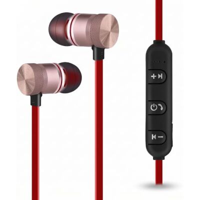 Bewinner Auriculares Bluetooth portátiles, Auriculares inalámbricos con imanes Integrados, con imán de Goma Suave, Auriculares Bluetooth para (Oro) Bewinner Auriculares Bluetooth portátiles, Auriculares inalámbricos con imanes Integrados, con imán de Goma Suave, Auriculares Bluetooth para (Oro)