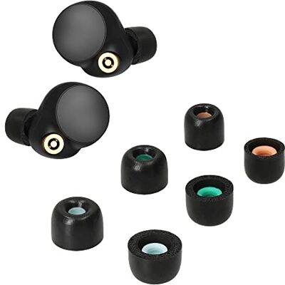 kwmobile Almohadillas Repuesto Compatibles con Sony WF-1000XM4 Set de 6X Puntas Auriculares Negro kwmobile Almohadillas Repuesto Compatibles con Sony WF-1000XM4 Set de 6X Puntas Auriculares Negro