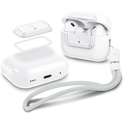 Spigen Lock Fit M Dispositivo de Bloqueo sin Funda Compatible con AirPods Pro de 2ª Generación (2023/2022) / AirPods Pro (2019), con Correa Blanco Spigen Lock Fit M Dispositivo de Bloqueo sin Funda Compatible con AirPods Pro de 2ª Generación (2023/2022) / AirPods Pro (2019), con Correa Blanco
