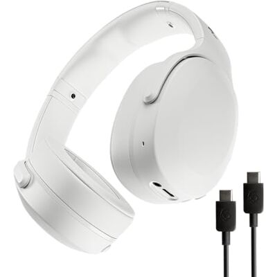 Skullcandy Crusher EVO Wireless Bluetooth Headphones with Multi-Sensory Bass and Charging Cable, Noise Isolating Over-Ear Fit, Up to 40 Hours Battery, Microphone for iPhone Android Bone Skullcandy Crusher EVO Wireless Bluetooth Headphones with Multi-Sensory Bass and Charging Cable, Noise Isolating Over-Ear Fit, Up to 40 Hours Battery, Microphone for iPhone Android Bone