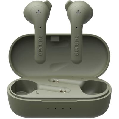 Defunc True Wireless Earbuds True Basic IPX4 Auriculares intraurales Bluetooth 5.0 con micrófono Integrado, emparejamiento automático en un Solo Paso, reproducción Larga y Funda de Carga (Verde) Defunc True Wireless Earbuds True Basic IPX4 Auriculares intraurales Bluetooth 5.0 con micrófono Integrado, emparejamiento automático en un Solo Paso, reproducción Larga y Funda de Carga (Verde)