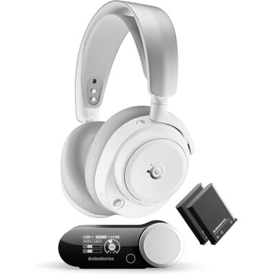SteelSeries Arctis Nova Pro Omni Auriculares inalámbricos de Alta resolución, 96Hz/24bits, ANC, ClearCast Pro, IA contra Ruido, aplicación, 2,4 GHz + BT, OmniPlay PC+PlayStation+Xbox Blanco SteelSeries Arctis Nova Pro Omni Auriculares inalámbricos de Alta resolución, 96Hz/24bits, ANC, ClearCast Pro, IA contra Ruido, aplicación, 2,4 GHz + BT, OmniPlay PC+PlayStation+Xbox Blanco