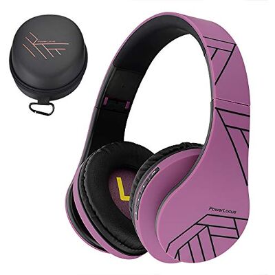 PowerLocus P2 – Auriculares Bluetooth inalambricos de Diadema Cascos Plegables, Casco Bluetooth con Sonido Estéreo Micro SD/TF, FM con micrófono y Audio Cable para iPhone/Samsung/iPad/PC (Púrpura) PowerLocus P2 – Auriculares Bluetooth inalambricos de Diadema Cascos Plegables, Casco Bluetooth con Sonido Estéreo Micro SD/TF, FM con micrófono y Audio Cable para iPhone/Samsung/iPad/PC (Púrpura)