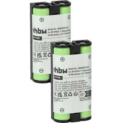 vhbw 2X batería reemplaza Sony BP HP800-11 para auriculares inalámbricos, cascos (700 mAh, 2,4 V, NiMH) vhbw 2X batería reemplaza Sony BP HP800-11 para auriculares inalámbricos, cascos (700 mAh, 2,4 V, NiMH)