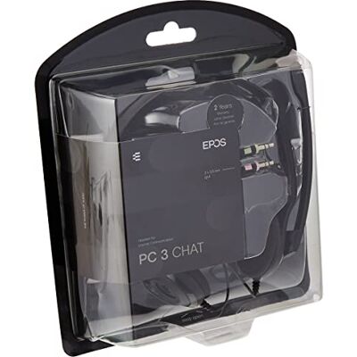 EPOS Sennheiser PC 3 Chat Auriculares con Cable Supraaurales Duraderos Auriculares con Micrófono con Cancelación de Ruido Fácil Conectividad Calidad Estéreo Ideal para Chat y Cursos Online EPOS Sennheiser PC 3 Chat Auriculares con Cable Supraaurales Duraderos Auriculares con Micrófono con Cancelación de Ruido Fácil Conectividad Calidad Estéreo Ideal para Chat y Cursos Online