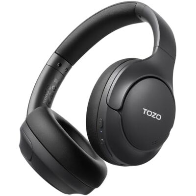 TOZO HT3 Cascos Inalámbricos Bluetooth 6.0, ANC -45dB y Sonido Premium ANC híbrida -45dB, 5 Mics IA para llamadas claras, audio espacial 3D, Multipunto, 32 EQs, driver 40mm y diseño plegable TOZO HT3 Cascos Inalámbricos Bluetooth 6.0, ANC -45dB y Sonido Premium ANC híbrida -45dB, 5 Mics IA para llamadas claras, audio espacial 3D, Multipunto, 32 EQs, driver 40mm y diseño plegable