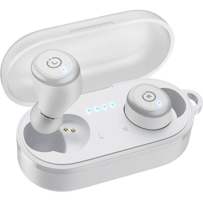 TOZO T10 Auriculares Inalámbricos Bluetooth, Listo para Entrenar y Viajar ENC llamadas claras, IPX8 sumergible, 55H batería, carga rápida inalámbrica/USB-C, Sonido OrigX 2.0, ajuste ergonómico, 32 EQ TOZO T10 Auriculares Inalámbricos Bluetooth, Listo para Entrenar y Viajar ENC llamadas claras, IPX8 sumergible, 55H batería, carga rápida inalámbrica/USB-C, Sonido OrigX 2.0, ajuste ergonómico, 32 EQ
