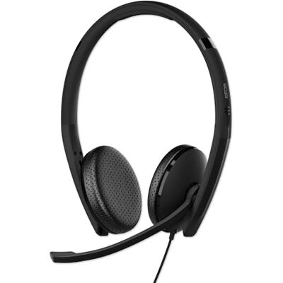 EPOS Auriculares con micrófono y SENNHEISER C10 3.5 mm, Cascos con Cable con una y Flexible y tecnología BrainAdapt, Negro, C10, 3.5mm Jack EPOS Auriculares con micrófono y SENNHEISER C10 3.5 mm, Cascos con Cable con una y Flexible y tecnología BrainAdapt, Negro, C10, 3.5mm Jack
