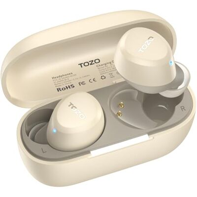 TOZO A1 Auriculares Inalámbricos Bluetooth, Ideales para oídos pequeños ORIGX Acústico, 3.7g Ultraligeros, Estuche Portátil, 32H Reproducción, 32 EQs en App, Sonido Estéreo para Deporte y Viaje TOZO A1 Auriculares Inalámbricos Bluetooth, Ideales para oídos pequeños ORIGX Acústico, 3.7g Ultraligeros, Estuche Portátil, 32H Reproducción, 32 EQs en App, Sonido Estéreo para Deporte y Viaje