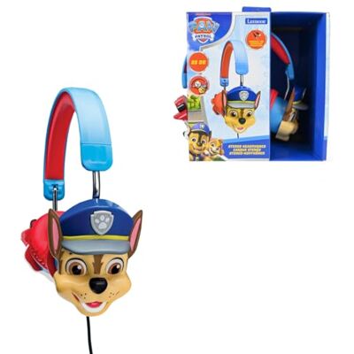 LEXIBOOK , Paw Patrol Auriculares estéreo Plegables con Cable con limitación de Volumen, Chase, Azul, LEXIBOOK , Paw Patrol Auriculares estéreo Plegables con Cable con limitación de Volumen, Chase, Azul,