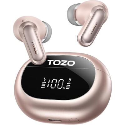 TOZO NC20 Auriculares Inalámbricos Bluetooth 6.0, Sonido LDAC Hi-Res ANC adaptable, 6 mics llamadas claras, app con EQ y asistente IA, carga rápida e inalámbrica, detección de uso,gran autonomía TOZO NC20 Auriculares Inalámbricos Bluetooth 6.0, Sonido LDAC Hi-Res ANC adaptable, 6 mics llamadas claras, app con EQ y asistente IA, carga rápida e inalámbrica, detección de uso,gran autonomía
