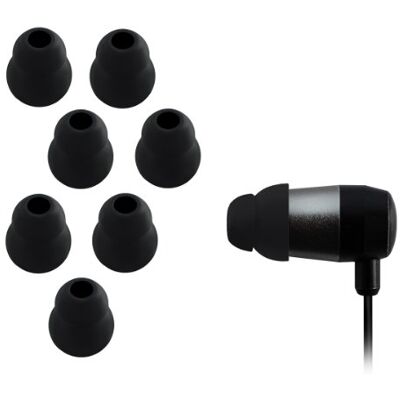 Xcessor Dual Flange Cónico Silicona Almohadillas de Repuesto Para Auriculares Internos 4 Pares (Juego de 8 Piezas). Compatible con la Mayoría en el Oído Marcas Auriculares. Talla: MEDIANA (M). Color: Negro Xcessor Dual Flange Cónico Silicona Almohadillas de Repuesto Para Auriculares Internos 4 Pares (Juego de 8 Piezas). Compatible con la Mayoría en el Oído Marcas Auriculares. Talla: MEDIANA (M). Color: Negro