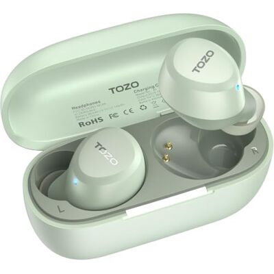TOZO A1 Auriculares Inalámbricos Bluetooth, Ideales para oídos pequeños ORIGX Acústico, 3.7g Ultraligeros, Estuche Portátil, 32H Reproducción, 32 EQs en App, Sonido Estéreo para Deporte y Viaje TOZO A1 Auriculares Inalámbricos Bluetooth, Ideales para oídos pequeños ORIGX Acústico, 3.7g Ultraligeros, Estuche Portátil, 32H Reproducción, 32 EQs en App, Sonido Estéreo para Deporte y Viaje