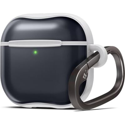 Spigen Funda Classic C1 para AirPods 5/4 Funda translúcida de diseño retro de TPU y PC con mosquetón para protección diaria para 2026/2024 Graphite Spigen Funda Classic C1 para AirPods 5/4 Funda translúcida de diseño retro de TPU y PC con mosquetón para protección diaria para 2026/2024 Graphite