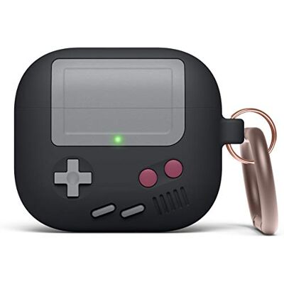 elago Funda AW5 Compatible con AirPods 3 Diseño Clásico de Consola de Juegos, Mosquetón, Carga Inalámbrica (Negro) elago Funda AW5 Compatible con AirPods 3 Diseño Clásico de Consola de Juegos, Mosquetón, Carga Inalámbrica (Negro)