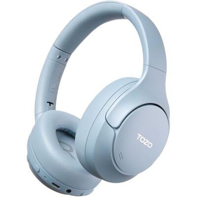 TOZO HT3 Cascos Inalámbricos Bluetooth 6.0, ANC -45dB y Sonido Premium ANC híbrida -45dB, 5 Mics IA para llamadas claras, audio espacial 3D, Multipunto, 32 EQs, driver 40mm y diseño plegable TOZO HT3 Cascos Inalámbricos Bluetooth 6.0, ANC -45dB y Sonido Premium ANC híbrida -45dB, 5 Mics IA para llamadas claras, audio espacial 3D, Multipunto, 32 EQs, driver 40mm y diseño plegable