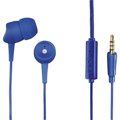 Hama Auriculares de Cable In-Ear, con micrófono Incluido, Cable de 1,2 Metros Ajuste de Ruido, Auriculares de Silicona en Tres Tallas, Evita la Rotura del Cable, Color Blanco Hama Auriculares de Cable In-Ear, con micrófono Incluido, Cable de 1,2 Metros Ajuste de Ruido, Auriculares de Silicona en Tres Tallas, Evita la Rotura del Cable, Color Blanco