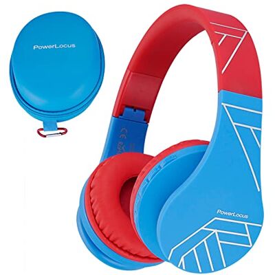 PowerLocus Auriculares Inalámbricos Bluetooth de Diadema, Cascos con Micrófono para niñas y niños con 85DB Volumen Limitado, Auriculares Plegable, Ajustable PowerLocus Auriculares Inalámbricos Bluetooth de Diadema, Cascos con Micrófono para niñas y niños con 85DB Volumen Limitado, Auriculares Plegable, Ajustable