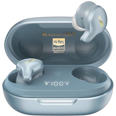 TOZO Golden X1 Auriculares Inalámbricos Bluetooth, ANC 42dB y Sonido Hi-Res rango 12Hz-44kHz, LDAC, OrigX Pro, driver 12mm+armadura, ENC 6 mic llamadas, 32H autonomía, carga inalámbrica LED IPX6 TOZO Golden X1 Auriculares Inalámbricos Bluetooth, ANC 42dB y Sonido Hi-Res rango 12Hz-44kHz, LDAC, OrigX Pro, driver 12mm+armadura, ENC 6 mic llamadas, 32H autonomía, carga inalámbrica LED IPX6