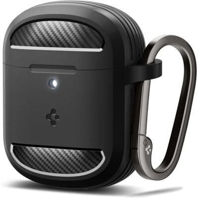 Spigen Funda Rugged Armor para Google Pixel Buds Pro 2/1 Funda TPU de dos piezas de carbono mate con mosquetón para portabilidad y funcionalidad total en modelos 2024 Negro Mate Spigen Funda Rugged Armor para Google Pixel Buds Pro 2/1 Funda TPU de dos piezas de carbono mate con mosquetón para portabilidad y funcionalidad total en modelos 2024 Negro Mate